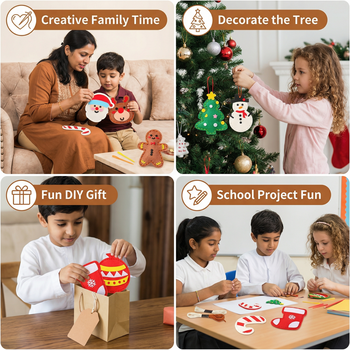 Safe Felt Christmas Craft Kit – DIY Fun for Kids