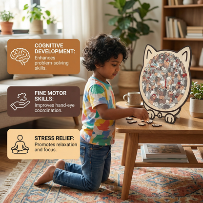 Wooden Cat Puzzle
