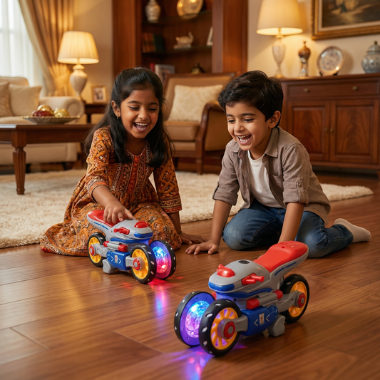 Glowing and Dancing Music Motorcycle