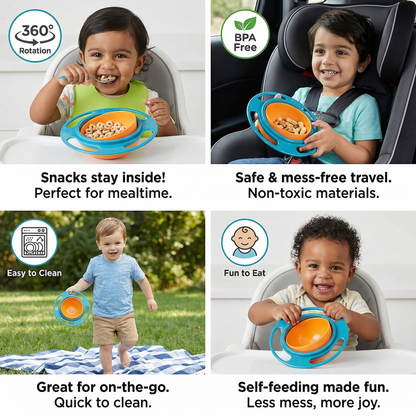 Spill-Proof Baby Bowl – Mess-Free Eating