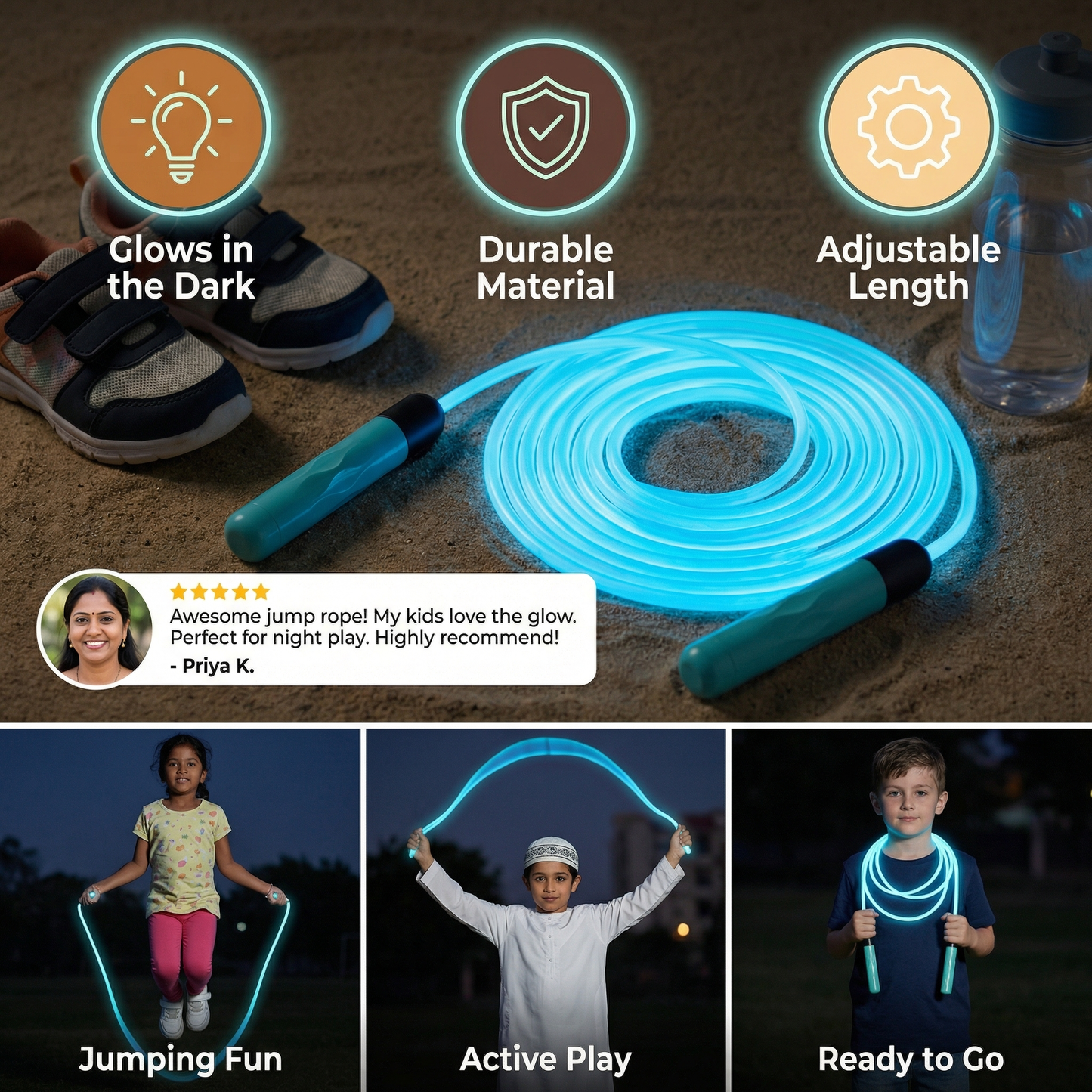 Light-up jump rope