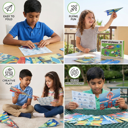 Paper Airplane Building Set with Instructions