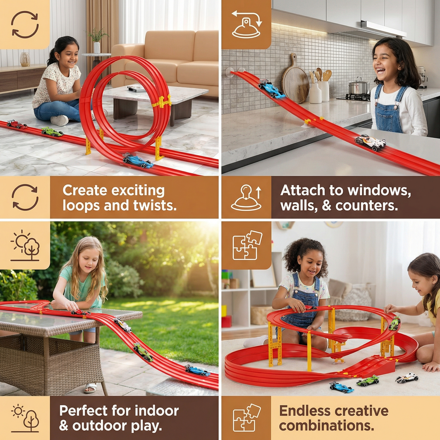 Flexible Modular Race Track Set