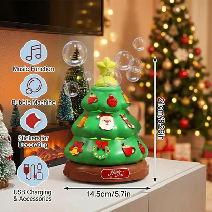 Music Bubble Christmas Tree with Stickers for Decorating