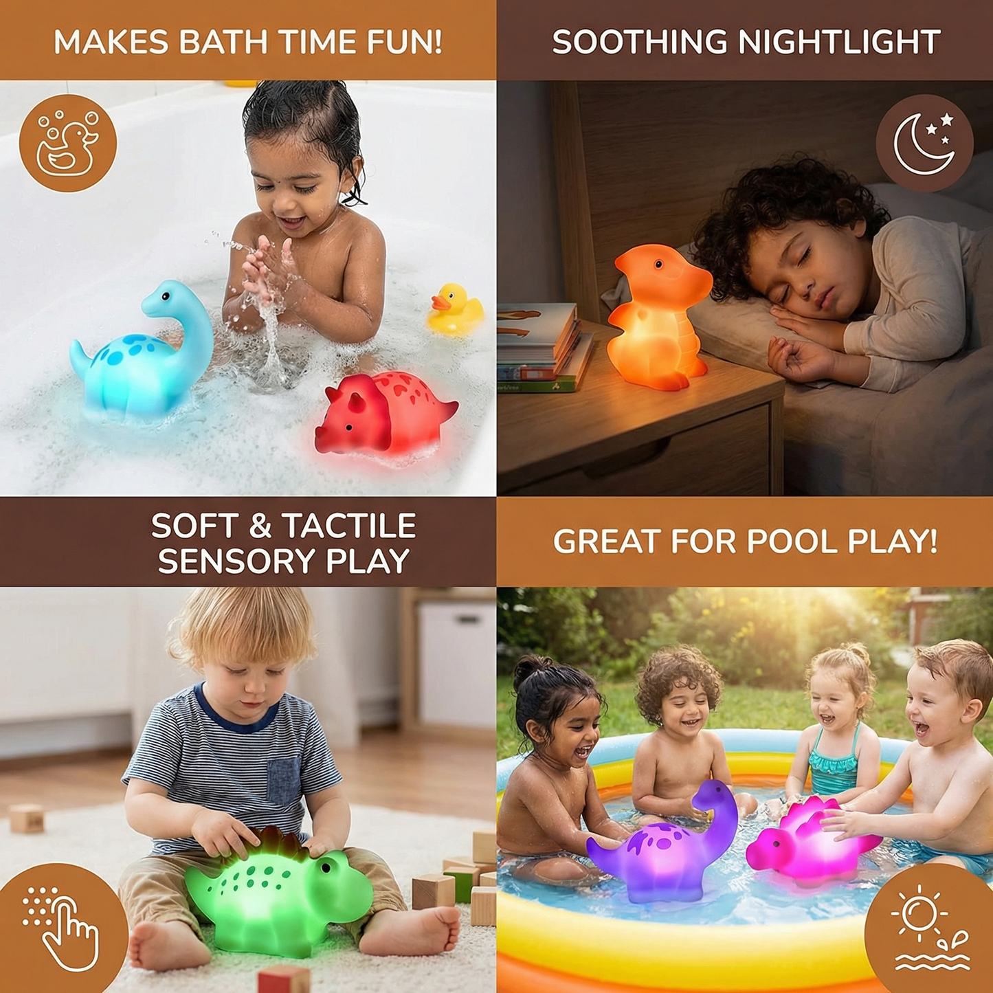 Glowing Bath Dinosaur Toy