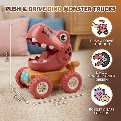 Push & Drive Dino Monster Trucks
