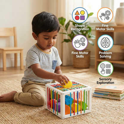 Montessori Shape Box – Sorting & Motor Skills Game