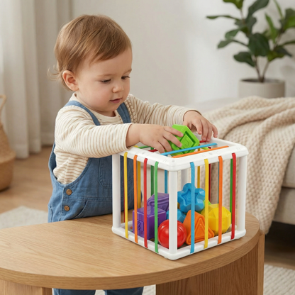 Montessori Shape Box – Sorting & Motor Skills Game