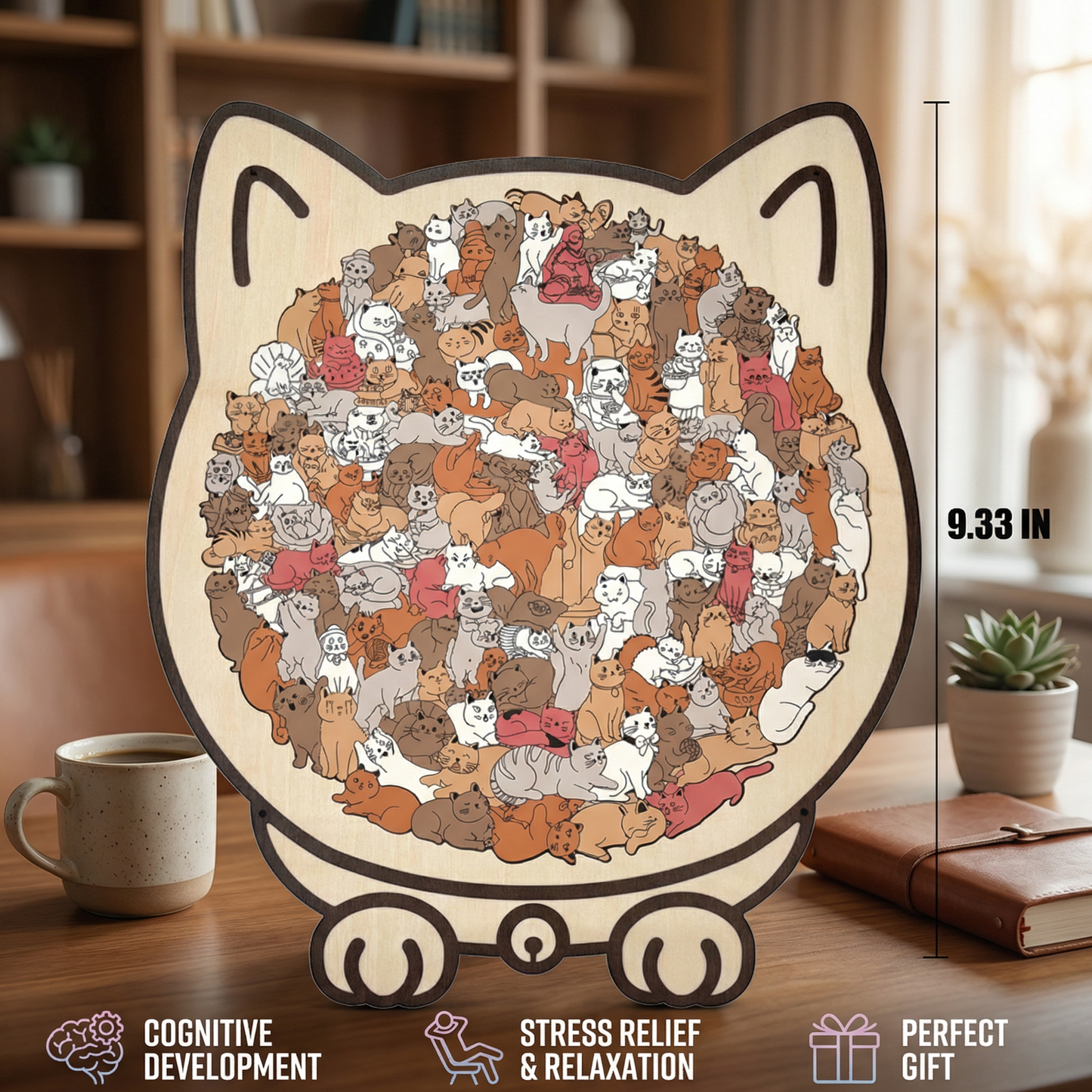 Wooden Cat Puzzle