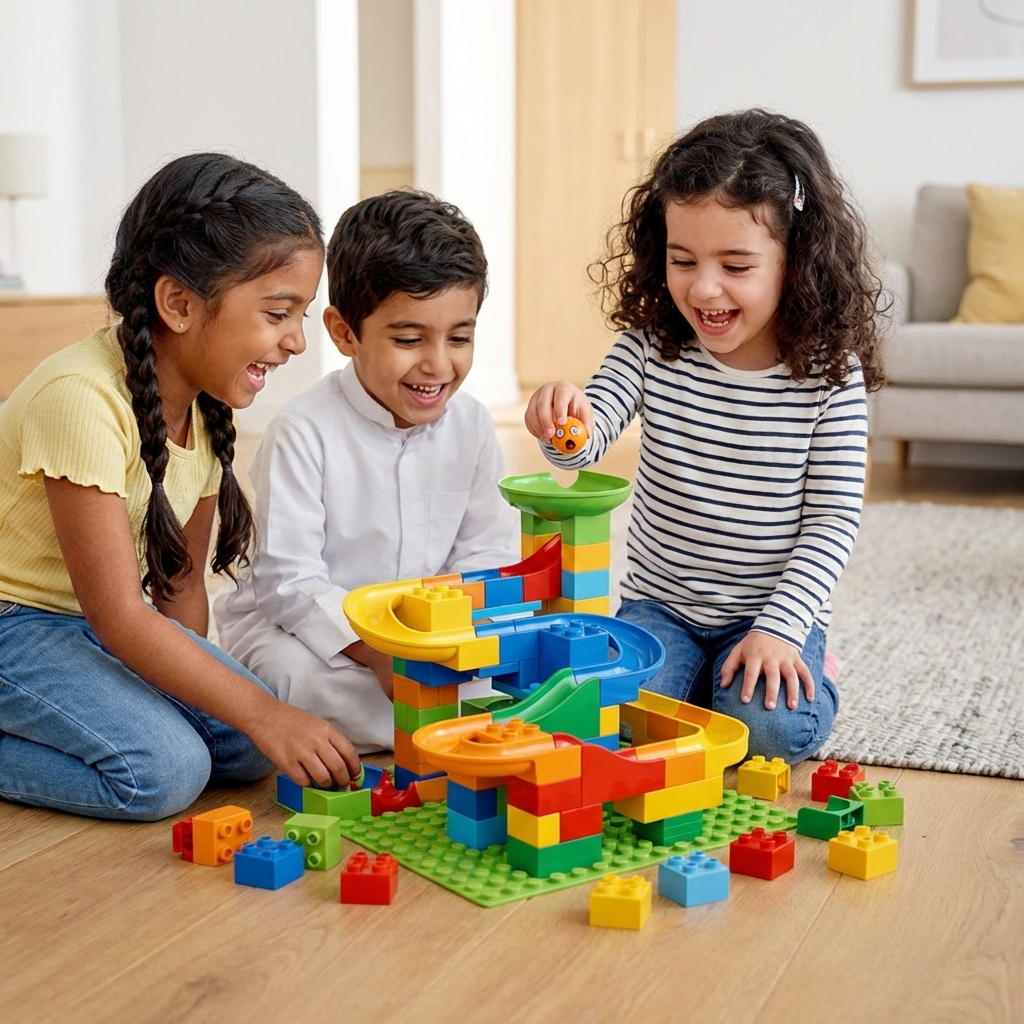 Ball Track Made of Blocks