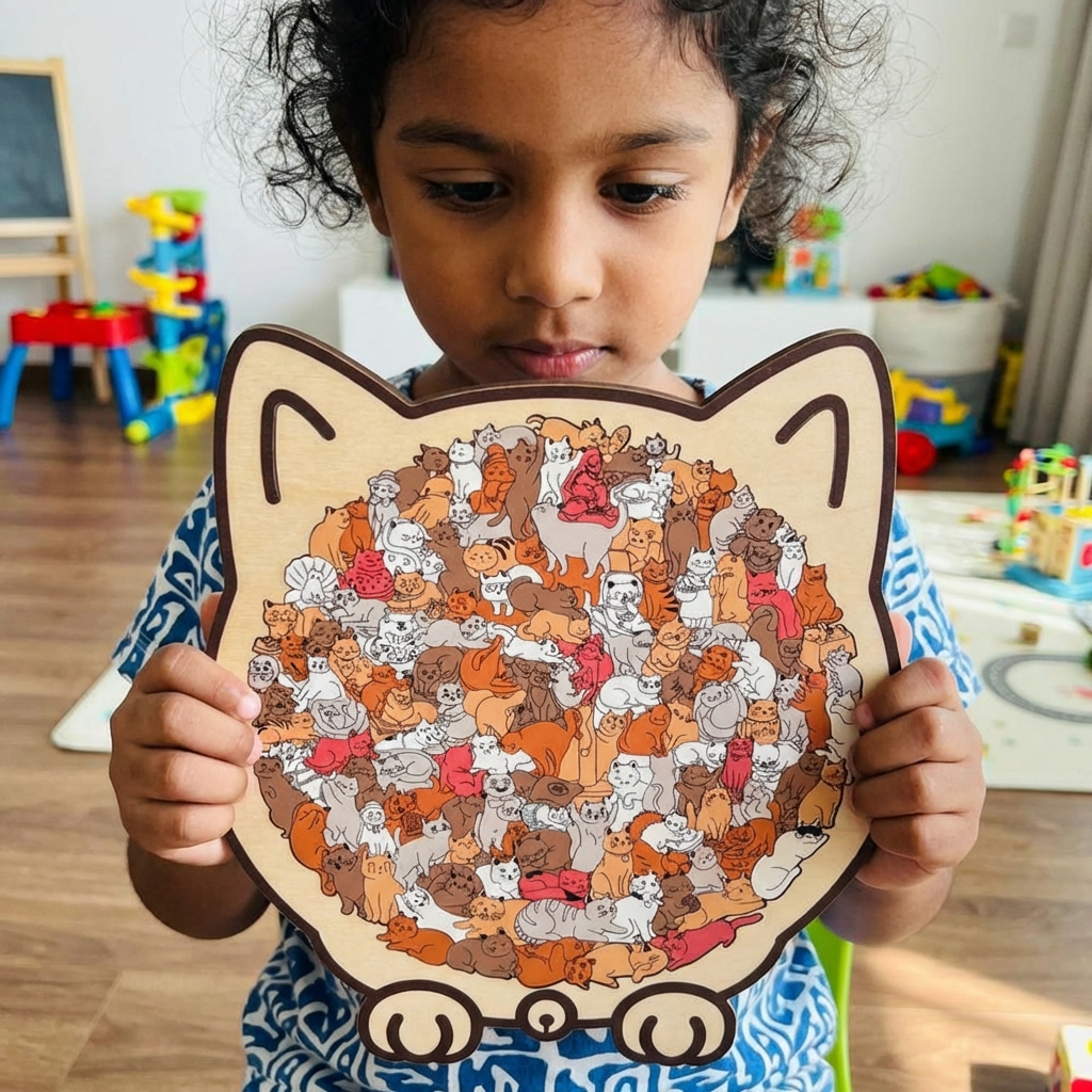Wooden Cat Puzzle
