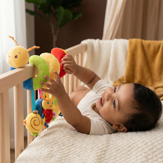 3-in-1 Caterpillar Rattle Toy for Home and On the Go