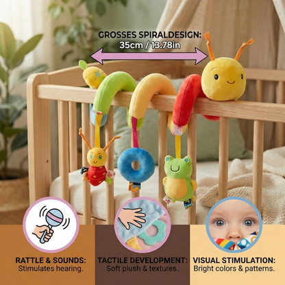 3-in-1 Caterpillar Rattle Toy for Home and On the Go