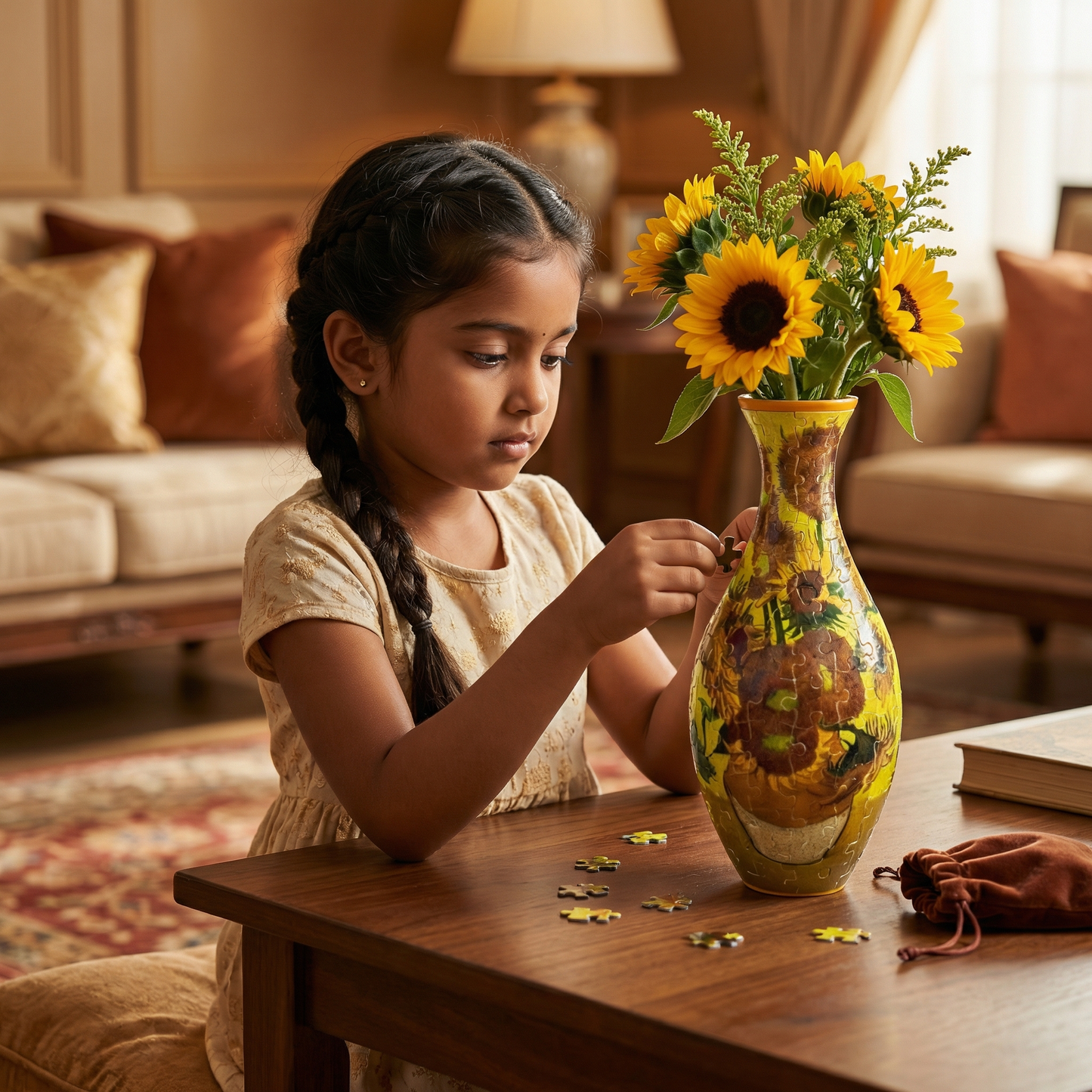 Elegant 3D Puzzle Vase - Usable for Real Flowers