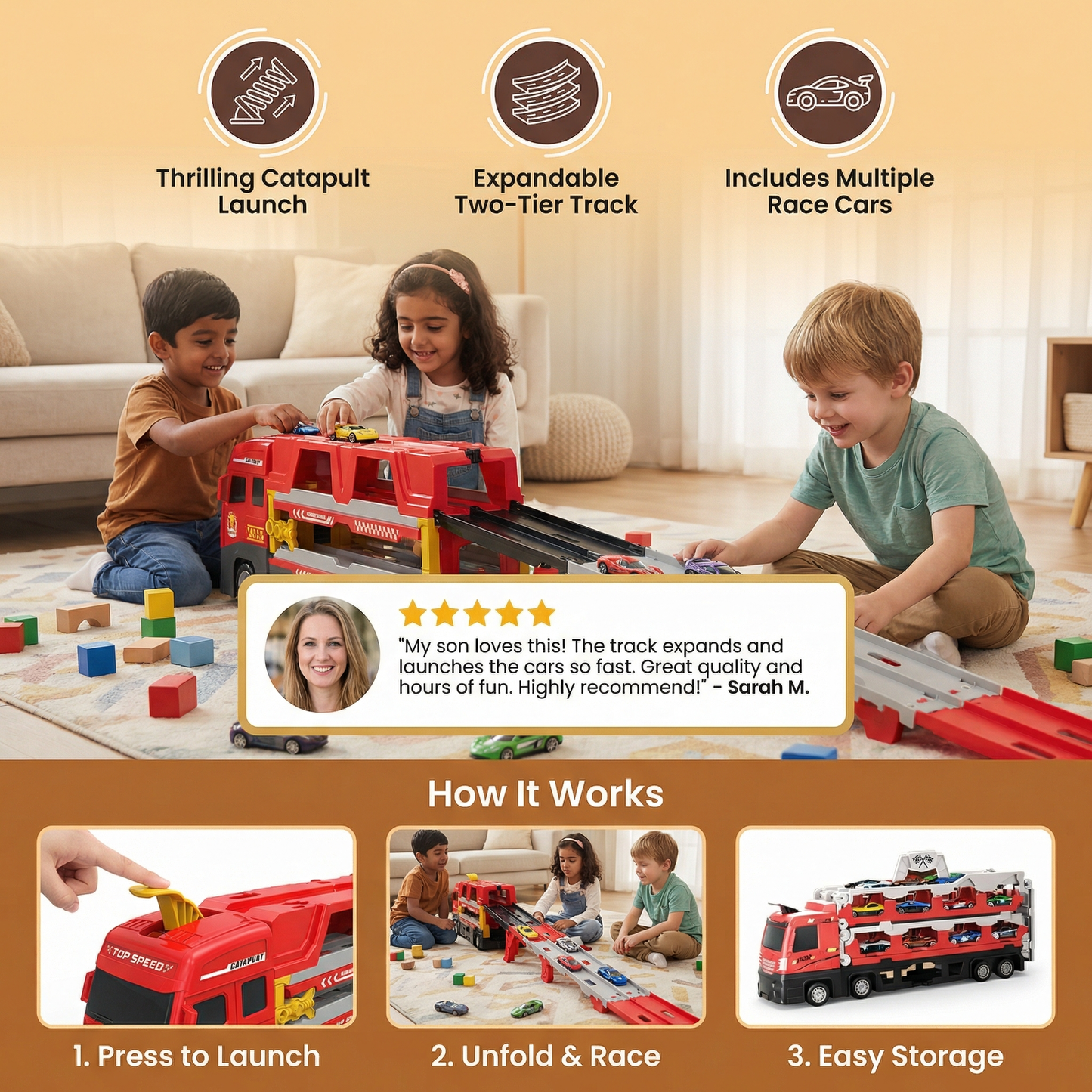 Race Track Play Truck for Kids