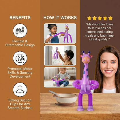Sensory Suction Cup Giraffe Baby Toy