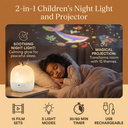 2-in-1 Children's Night Light and Projector