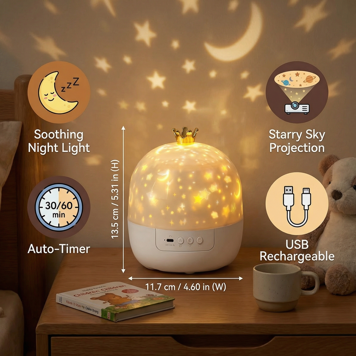 2-in-1 Children's Night Light and Projector