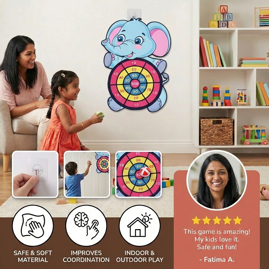 Cute Kids Dart Throwing Game