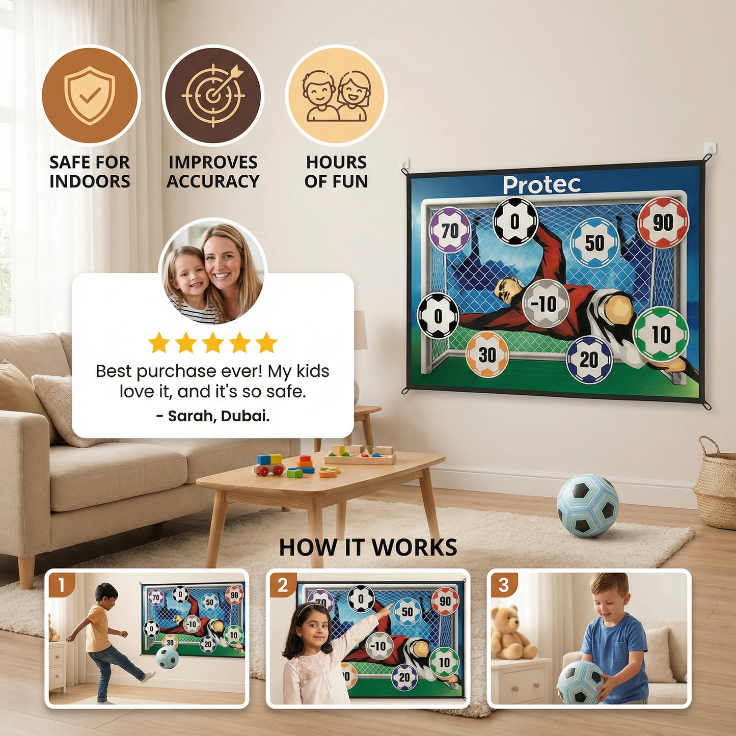 Safe Soccer Goal Shooting Wall for Home