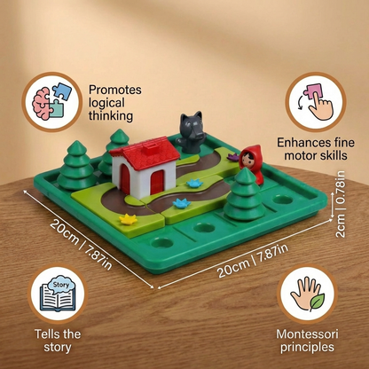 Montessori Little Red Riding Hood Puzzle and Skill Game