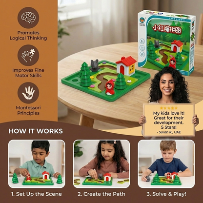Montessori Little Red Riding Hood Puzzle and Skill Game