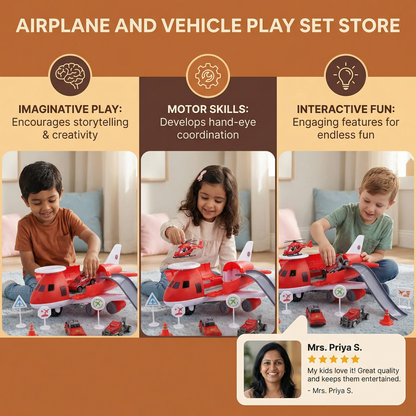 Airplane and Vehicle Play Set