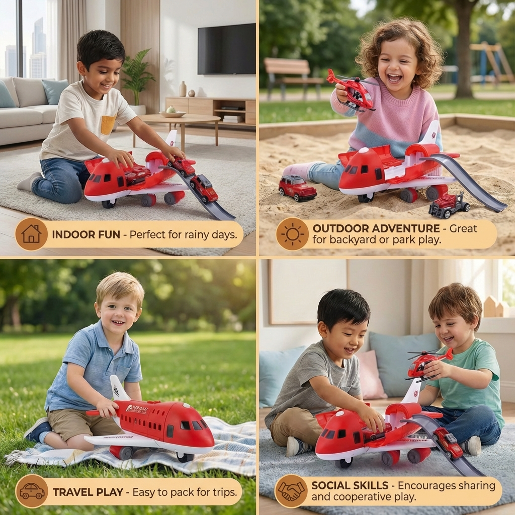 Airplane and Vehicle Play Set