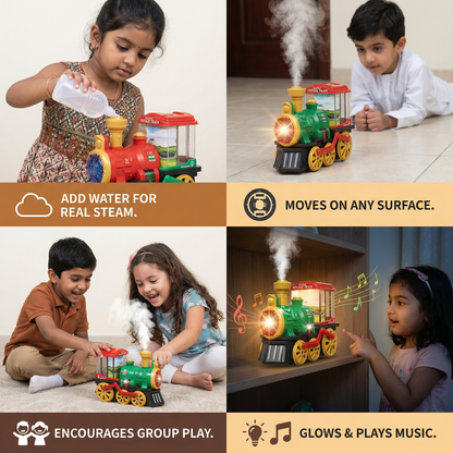 Intelligent Children's Steam Train with Real Steam