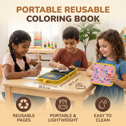 Portable Reusable Coloring Book for Children