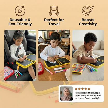 Portable Reusable Coloring Book for Children