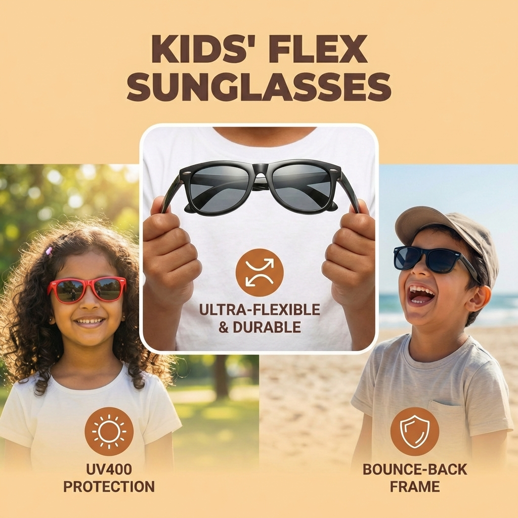 Kids' Flex Sunglasses with Flexible and Durable Frame