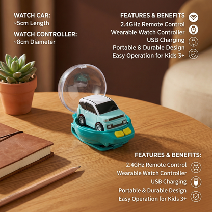 Remote-Controlled Mini Bracelet Car