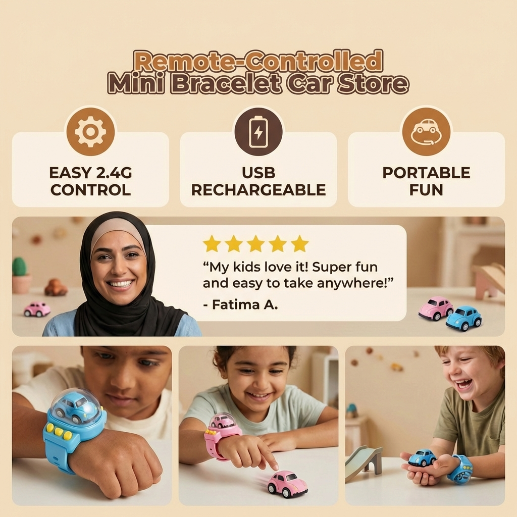 Remote-Controlled Mini Bracelet Car