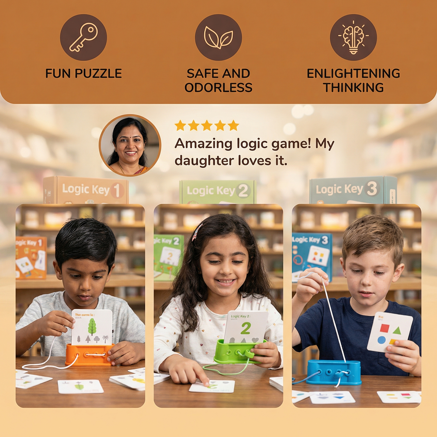 Logic Key Puzzle Game for Kids