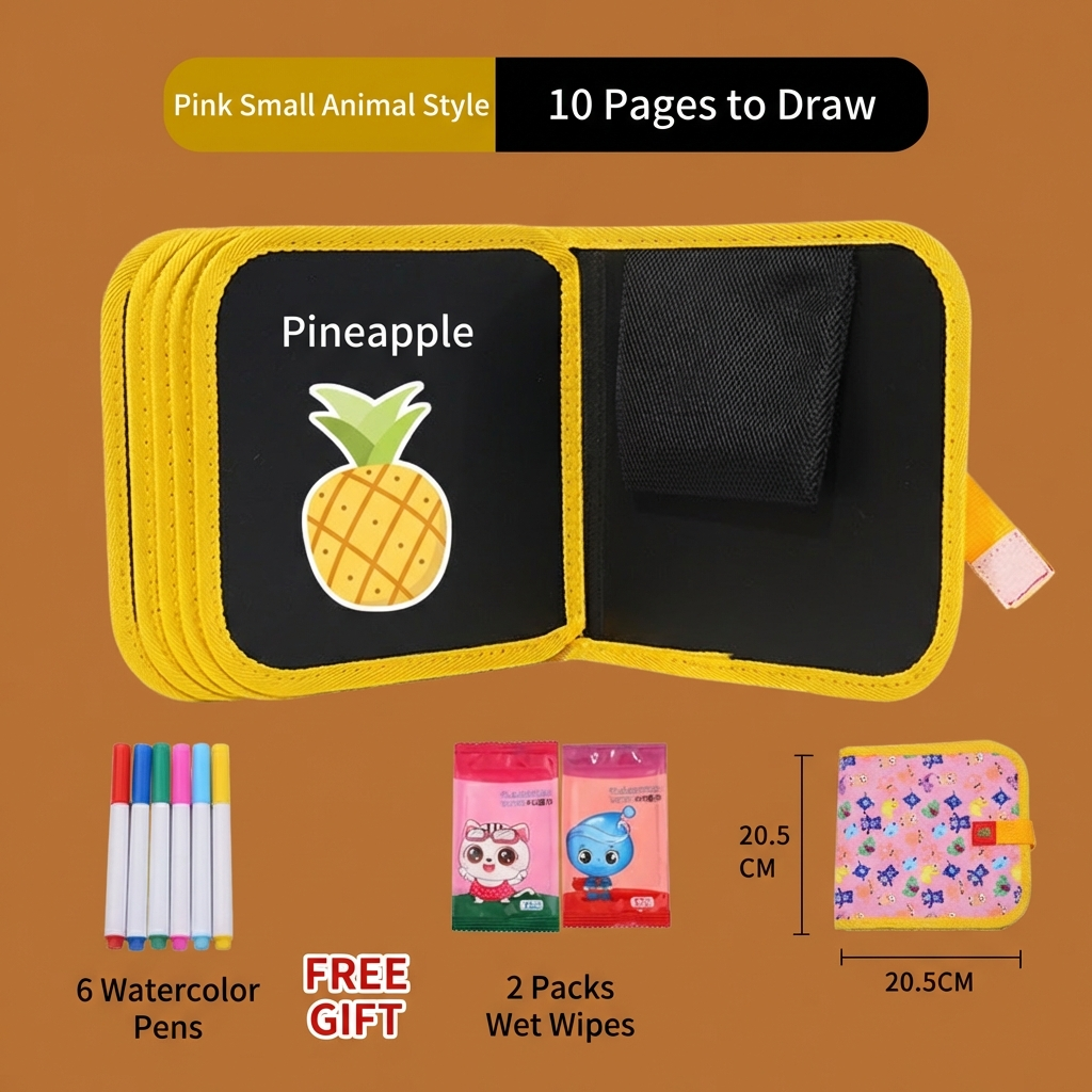 Portable Reusable Coloring Book for Children