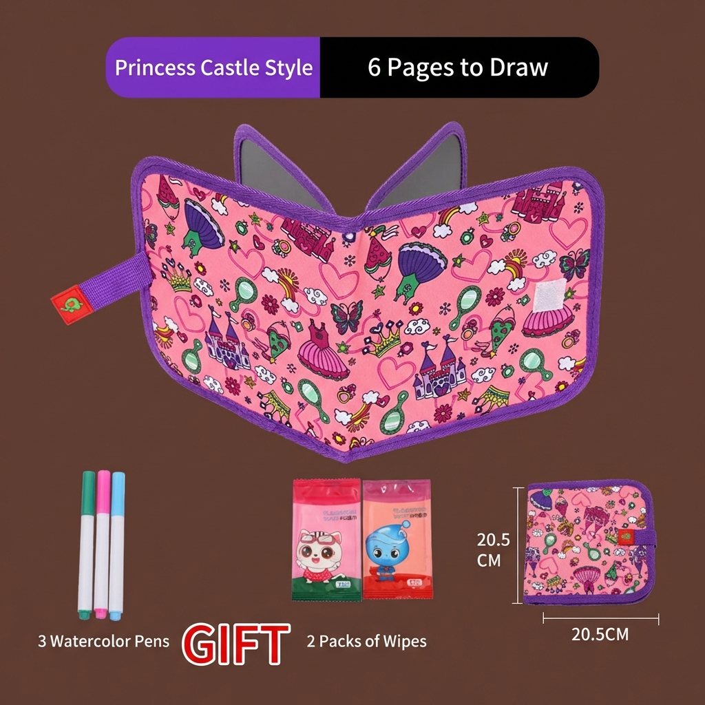 Portable Reusable Coloring Book for Children