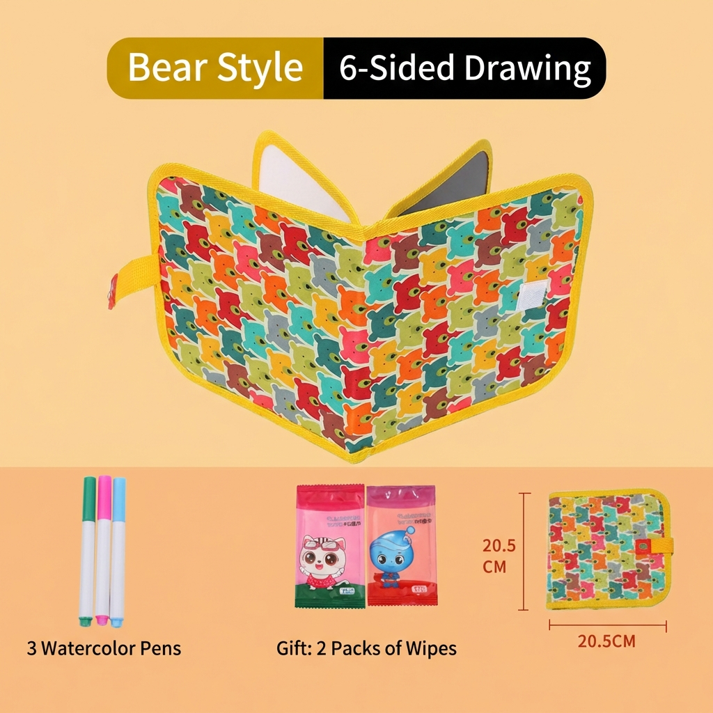 Portable Reusable Coloring Book for Children