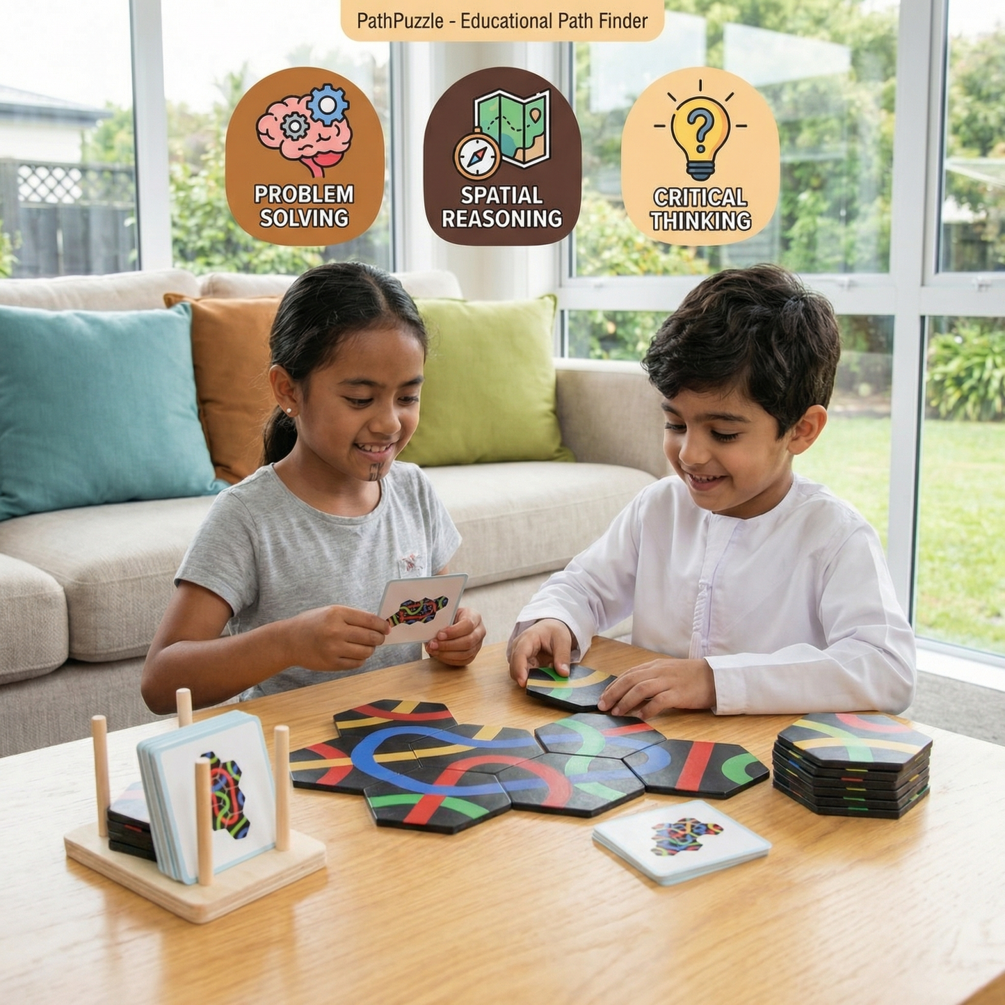 PathPuzzle - Educational Path Finder Learning and Family Game