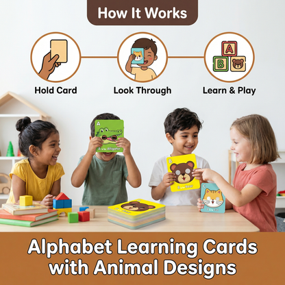 Alphabet Learning Cards with Animal Designs