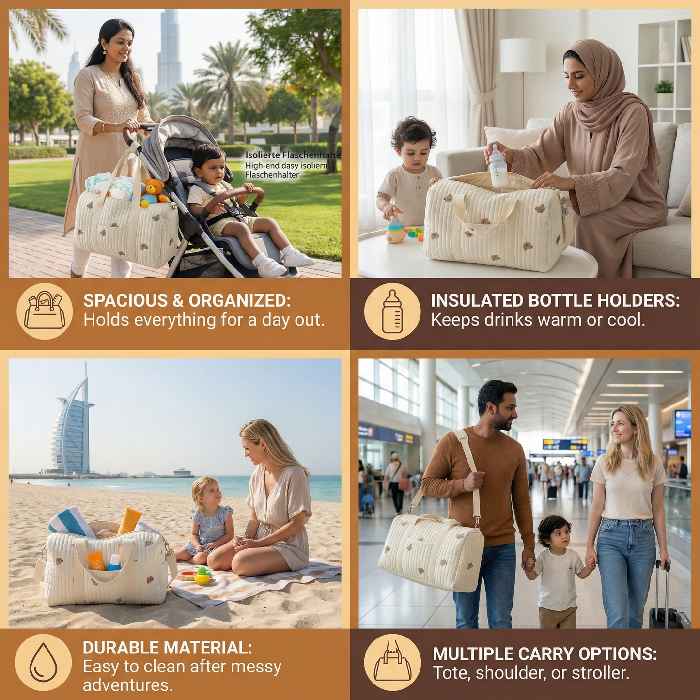 Large Mommy Baby Bag – Space for Everything Moms Need!