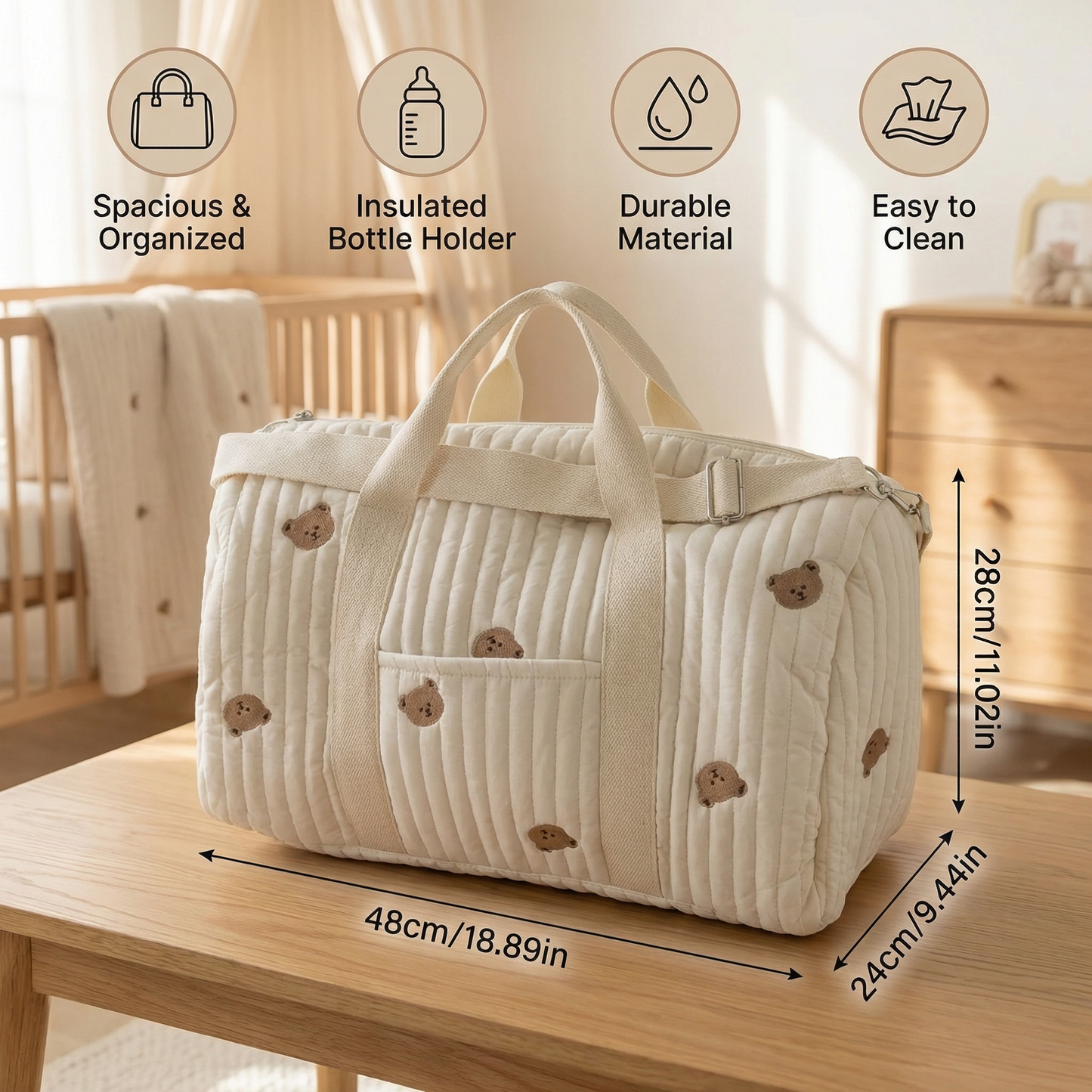 Large Mommy Baby Bag – Space for Everything Moms Need!