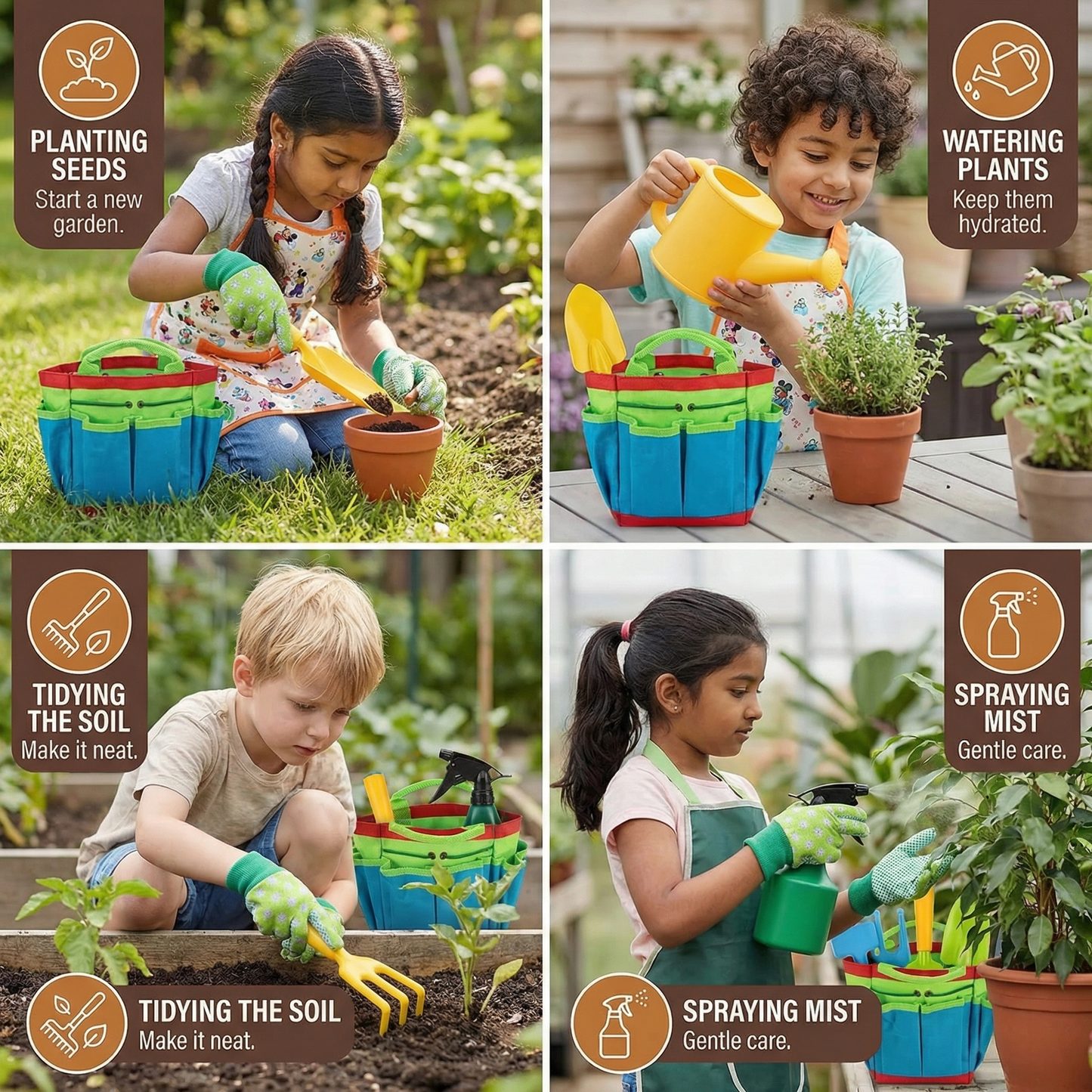 Safe Children's Gardening Tool Set