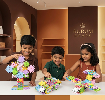 Rotating Montessori Gear Building Block Toy