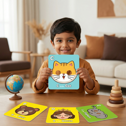 Alphabet Learning Cards with Animal Designs
