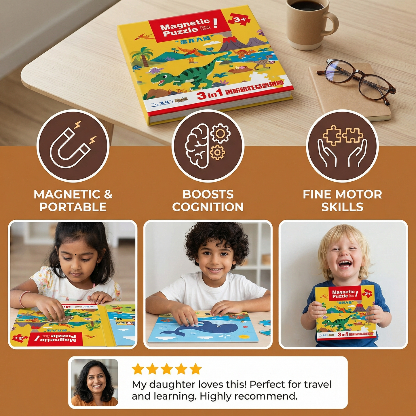 Magnetic Montessori Puzzle Book