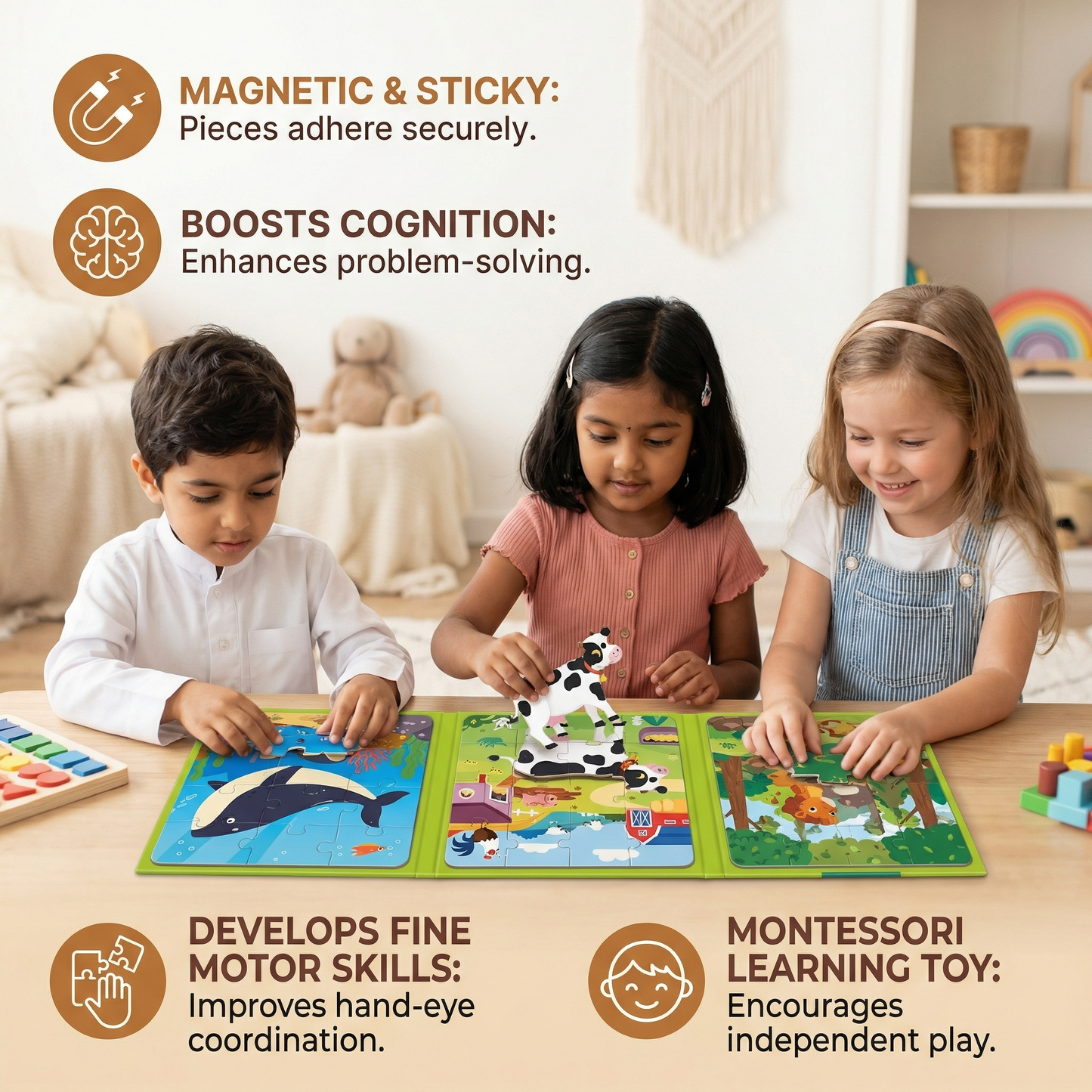 Magnetic Montessori Puzzle Book