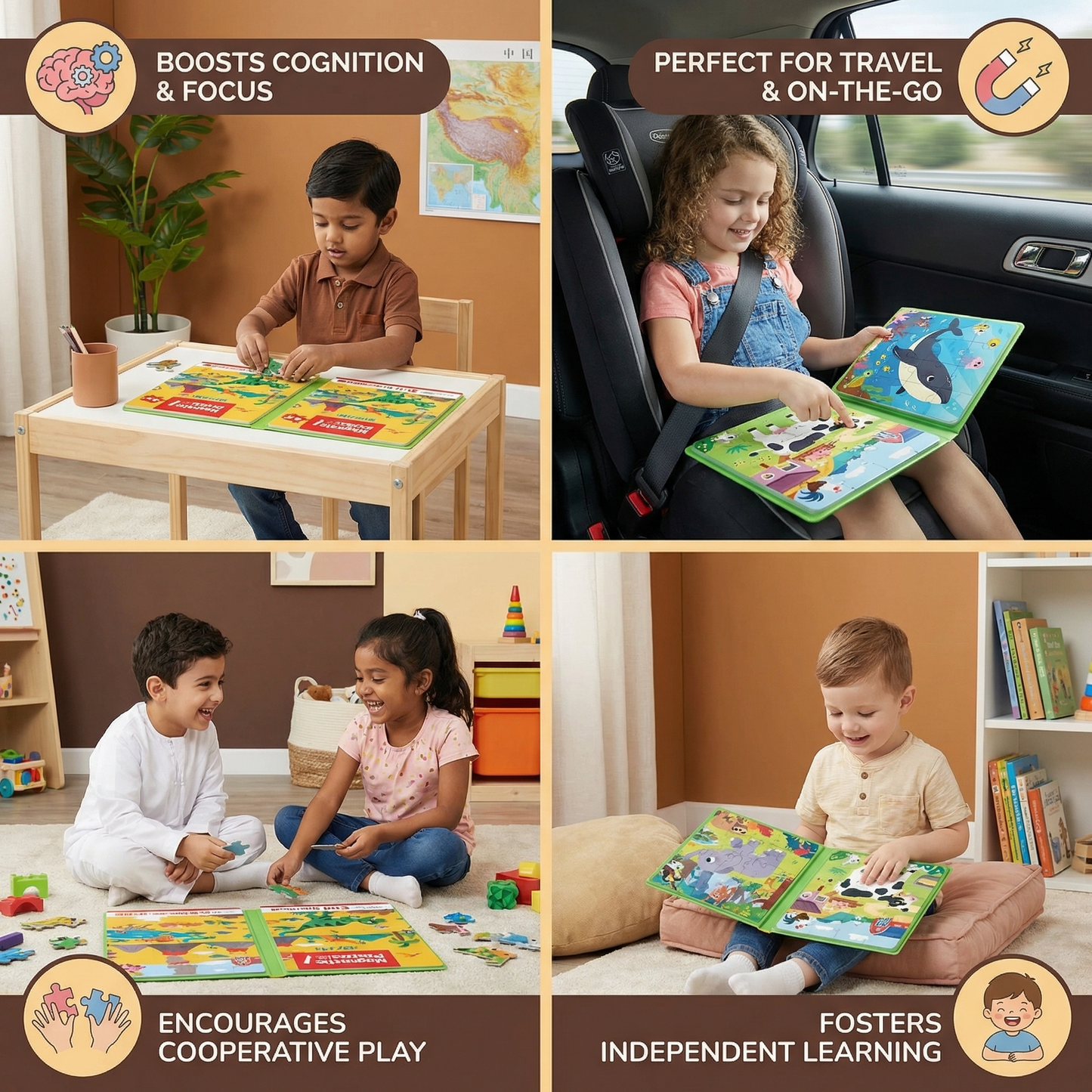 Magnetic Montessori Puzzle Book