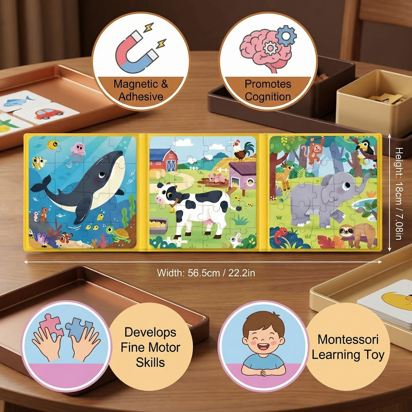 Magnetic Montessori Puzzle Book
