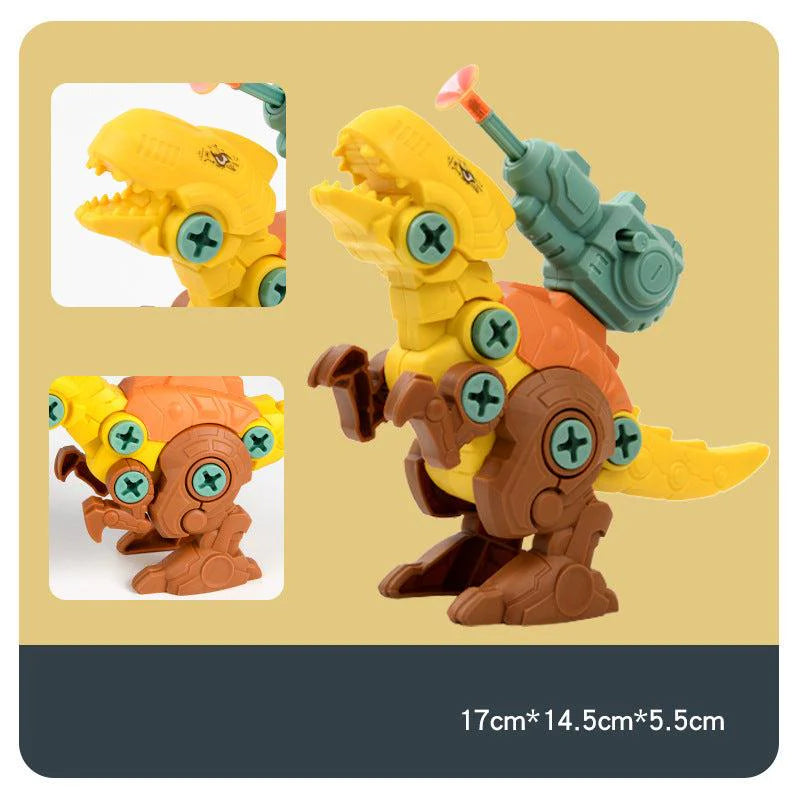 Dinosaur Screw Set with Suction Cup Cannon